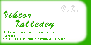 viktor kalledey business card